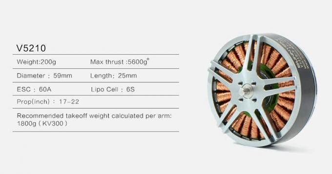 Hava ağır kaldırma drone motorları 300KV yüksek verimli fırçasız motor 0