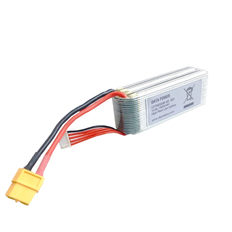 14.8V Drone Güç Modülü 1500mAh 40c Drone Lityum Pil Dtp 653480-4s 2