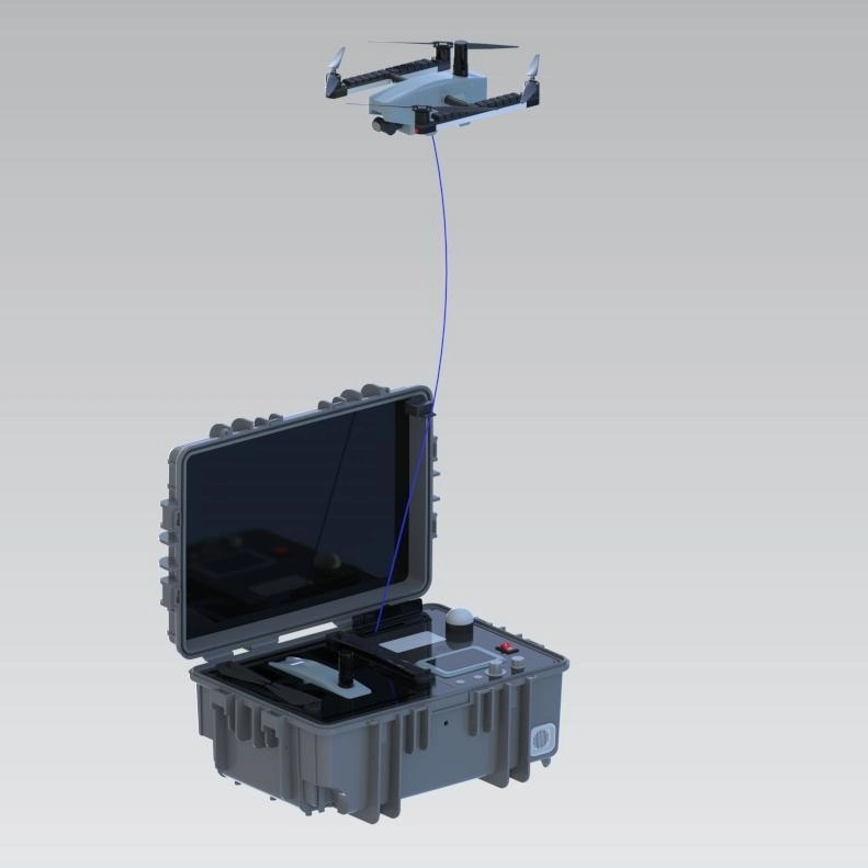 Aydınlatma MYUAV Drone Tether Kabloyla Akım Gücü Sürekli 24 Saat Acil Aydınlatma için 2