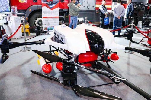 hakkında en son şirket haberleri Ağır görevli MYUAV yangın söndürme ve kurtarma UAV, 150 kg yük, 500 metre maksimum uçuş yüksekliği, 60 dakika uçuş