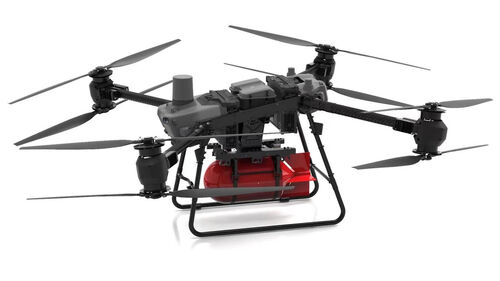 hakkında en son şirket haberleri FC30 Drone Yüklü İtfaiye Su Topu DJI FC30 Drone Myuav Bağlı Drone 240 metreye kadar
